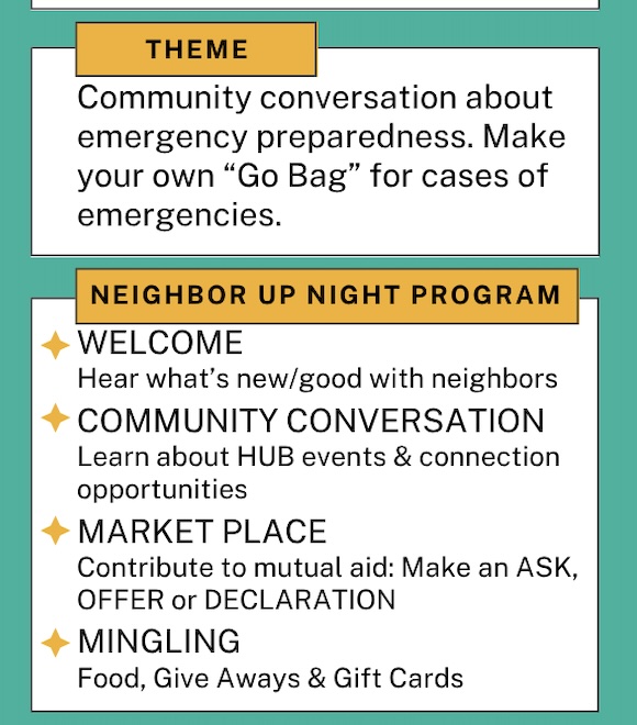 Neighbor Up Night: Dinner & Conversation | July 30 5:30 PM