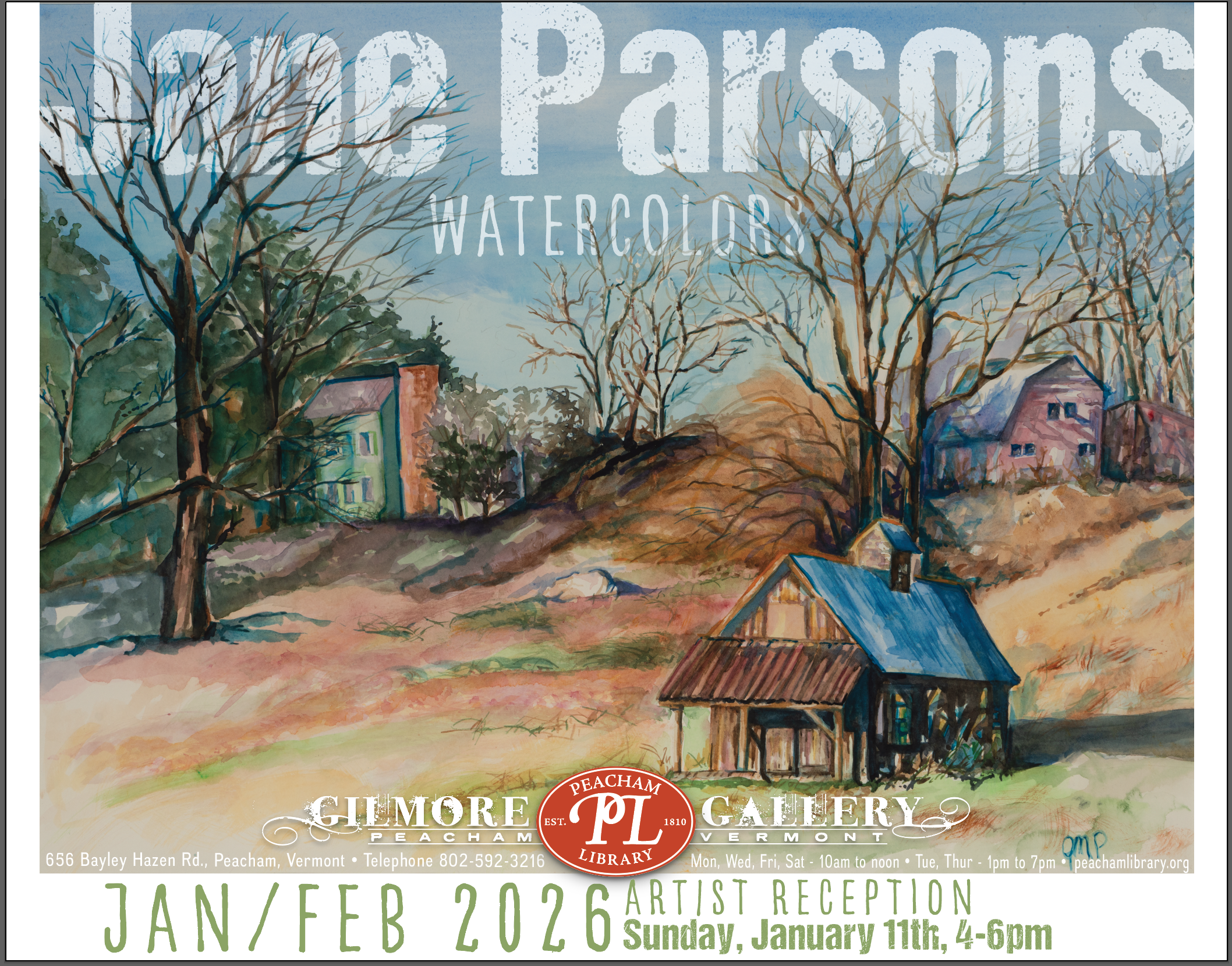 Artist Reception | January 11, 4 -6 PM